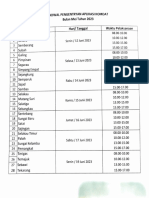 Jadwal Komdat Bulan Mei