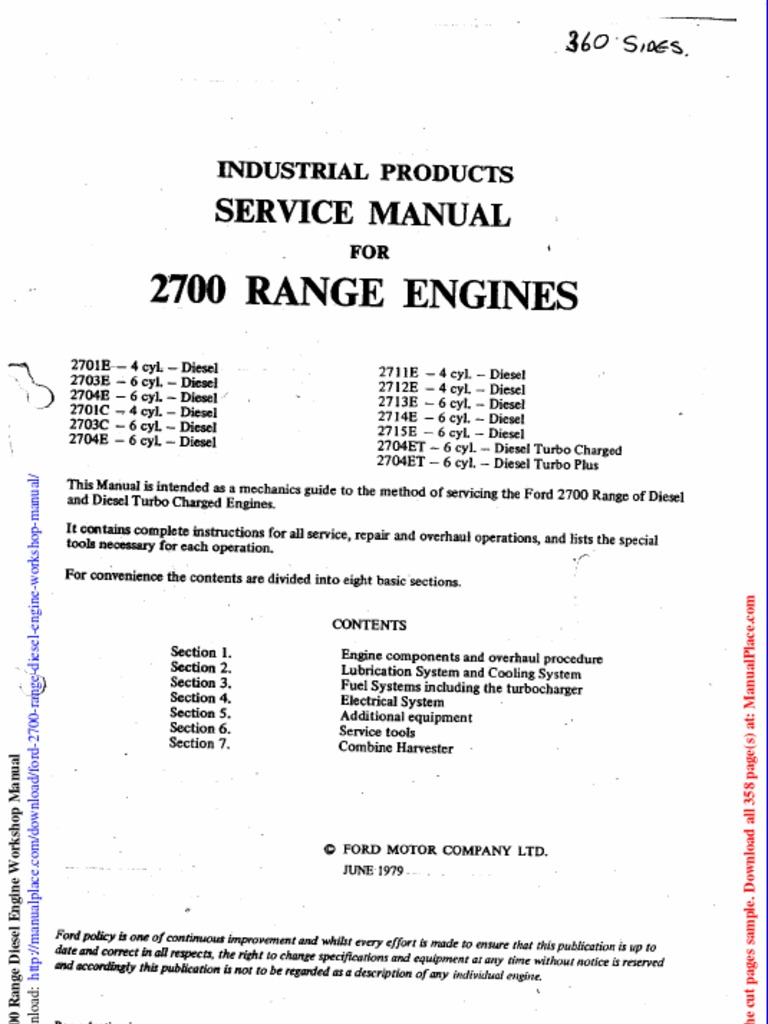 Ford 2700 Diesel Engine Manual | PDF | Business | Computers