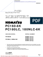 Komatsu Hydraulic Excavator Pc160 6k Shop Manual