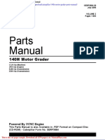 Caterpillar 140h Motor Grader Parts Manual