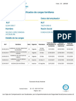 Certificados de Cargas Familiares: Datos Del Afiliado Datos Del Empleador RUT RUT