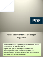 Rocas Sedimentarias de Origen Orgánico VXV