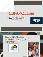 Workshop 1 SQL SELECT Review