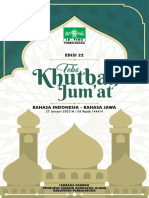 Edisi 22 Buku Khutbah Jum'at 27 Januari 2023 M - 5 Rajab 1444 H