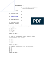 Contoh Soal Teori Excel Dan Jawabannya