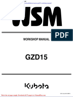 Kubota Tractor Gzd15 Workshop Manual