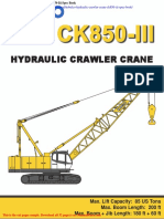 Kobelco Hydraulic Crawler Crane Ck850 III Spec Book