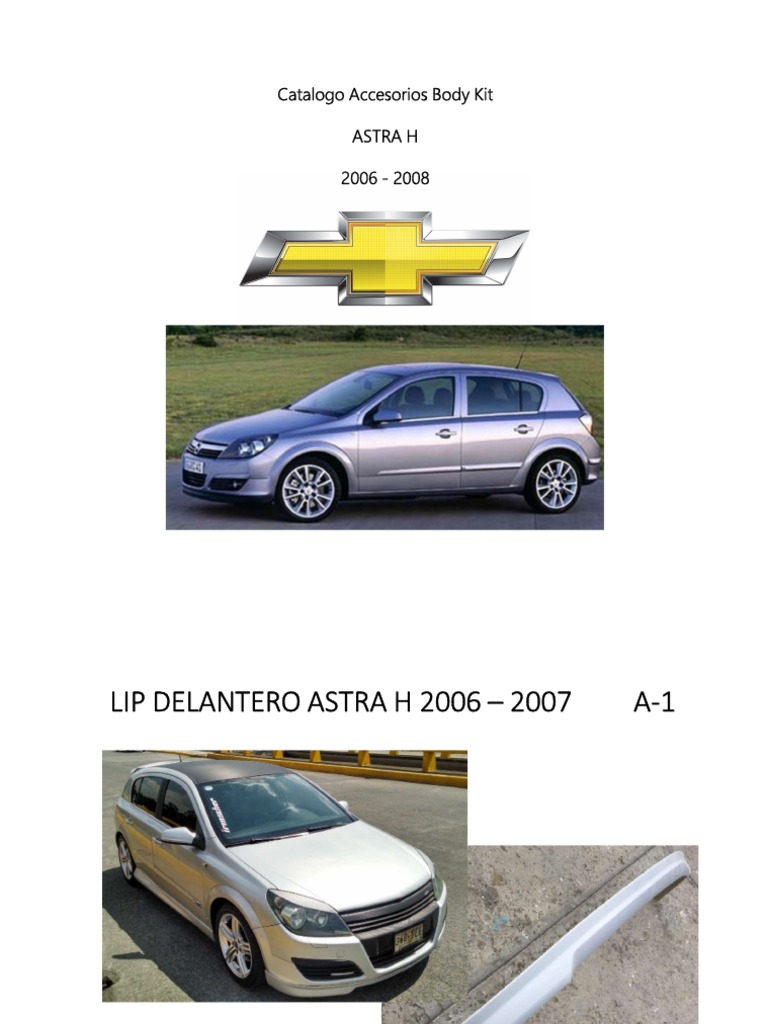 Catálogo Body Kit Astra 2000-2008 | PDF | Deportes y actividades al ...