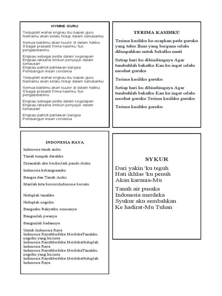 Lirik Lagu Perpisahan Kelas 6 | PDF