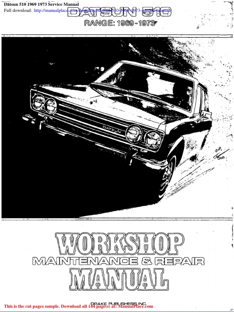 Datsun 510 1969 1973 Service Manual | PDF | Distributor | Ignition System