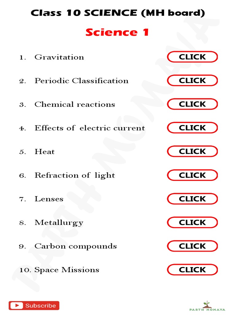 Class 10 Science Smart PDF | PDF