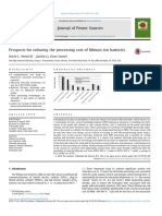 Prospects For Reducing The Processing Cost of Lithium Ion Batteries