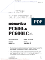 Komatsu Hydraulic Excavator Pc600 6 Shop Manual