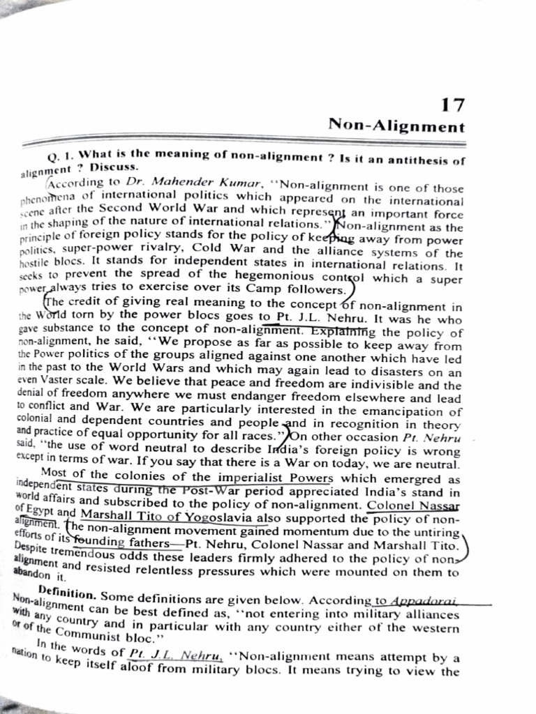 Understanding Non-Alignment Policy | PDF | Non Aligned Movement ...