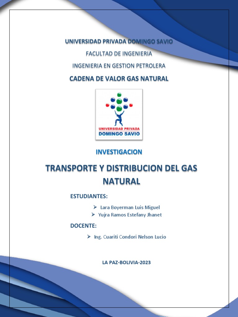 Transporte y Distribución de Gas Natural | PDF | Gas natural licuado ...