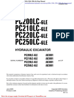 Komatsu Hydraulic Excavator Pc200lc 210lc 220lc 250lc 6le Shop Manual
