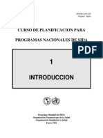 Introduccion: Curso de Planificacion para Programas Nacionales de Sida