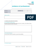 Document Evidence of Professional Practice Template 0