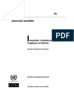 Inequidad, ciudadanía y pueblos indígenas de Bolivia