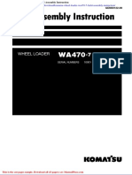Komatsu Wheel Loader Wa470 7 Field Assembly Instruction