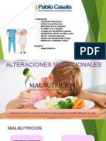 Alteraciones Nutricionales - Malnutrición 