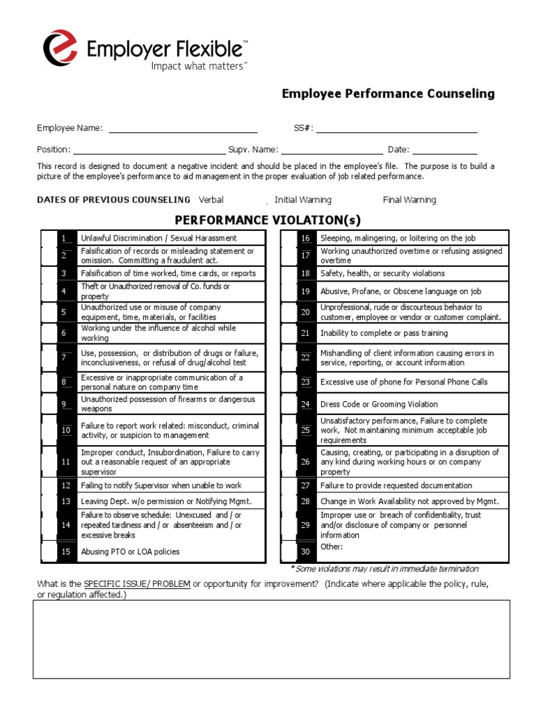 Employee Counseling Record | PDF | Applied Ethics | Justice