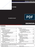 Honda Security System Operating Instructions 94 95