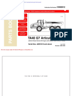 Terex Ta40 g7 Articulated Truck Parts Book Manual