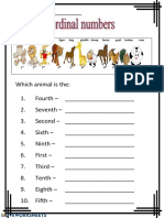 Ordinal Number VI Ciclo