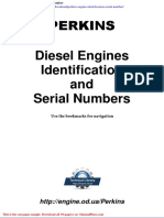 Perkins Engine Identification Serial Number