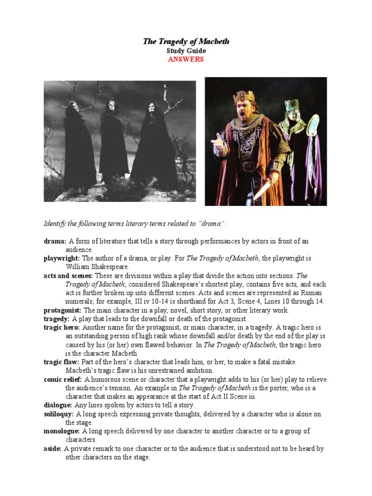 Macbeth Study Guide: Key Themes & Characters | PDF | Macbeth | Play ...