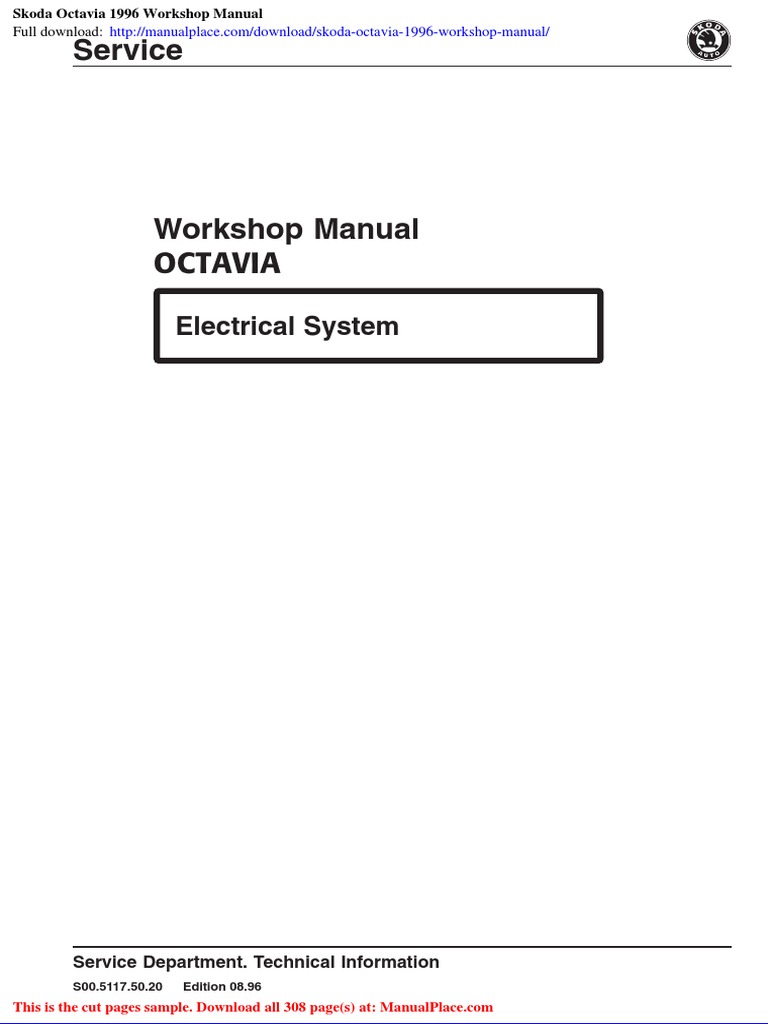 SKODA OCTAVIA MK2 WORKSHOP MANUAL PDF visual data 3