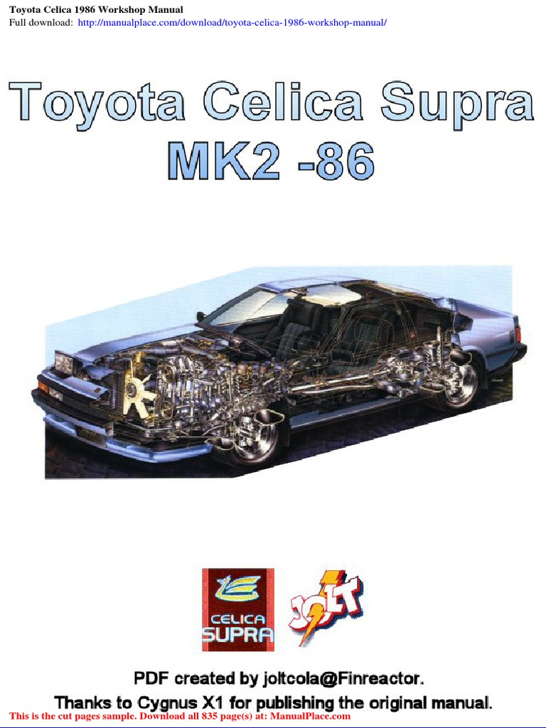 Chilton's Toyota Celica : 1994-98 repair manual : Free