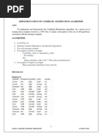 ML - LAB Record