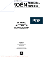 Citroen Training Booklet ZF 4hp20 Automatic Transmission