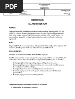 Fall Protection Plan