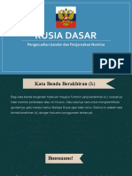 RUSIA DASAR 3 - Pengecualian Gender Dan Penjamakan Nomina