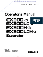 Hitachi Ex300 300lc 300h 300lch 3 Operators Manual
