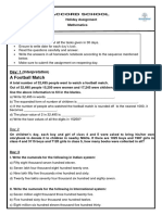 Grade 5 Maths Holiday Assignment