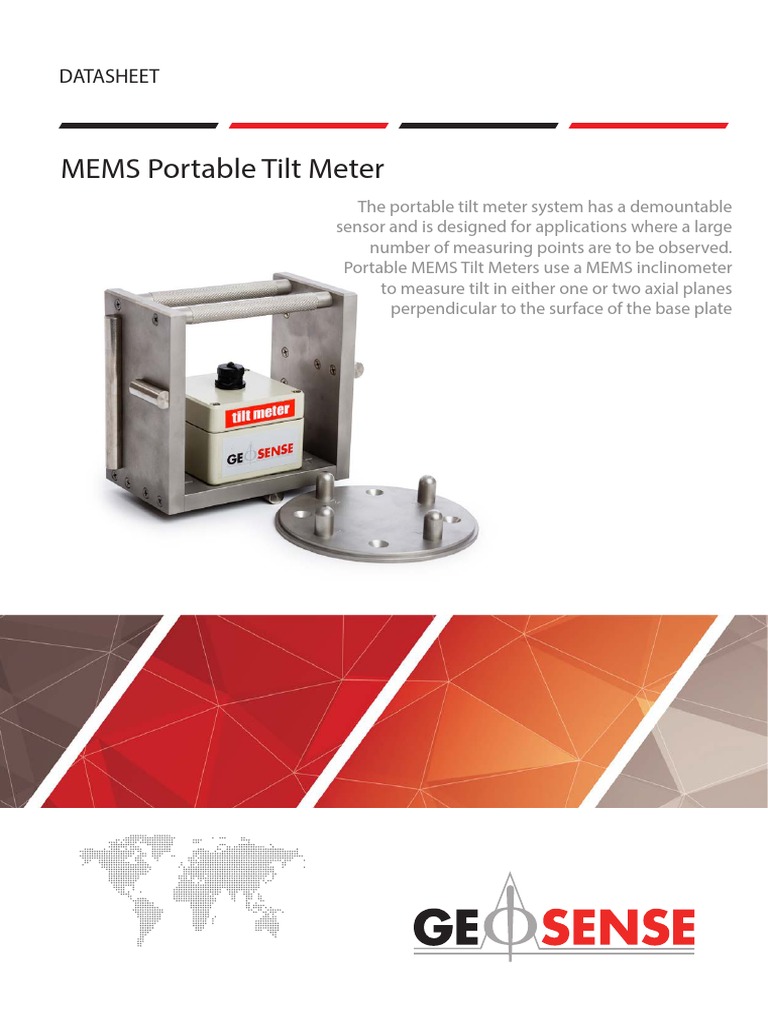 MEMS Portable Tilt Meter V1.6 PDF Physical Sciences Applied And