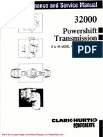 Clark 32000 Powershift Transmission Maintenance and Service Manual