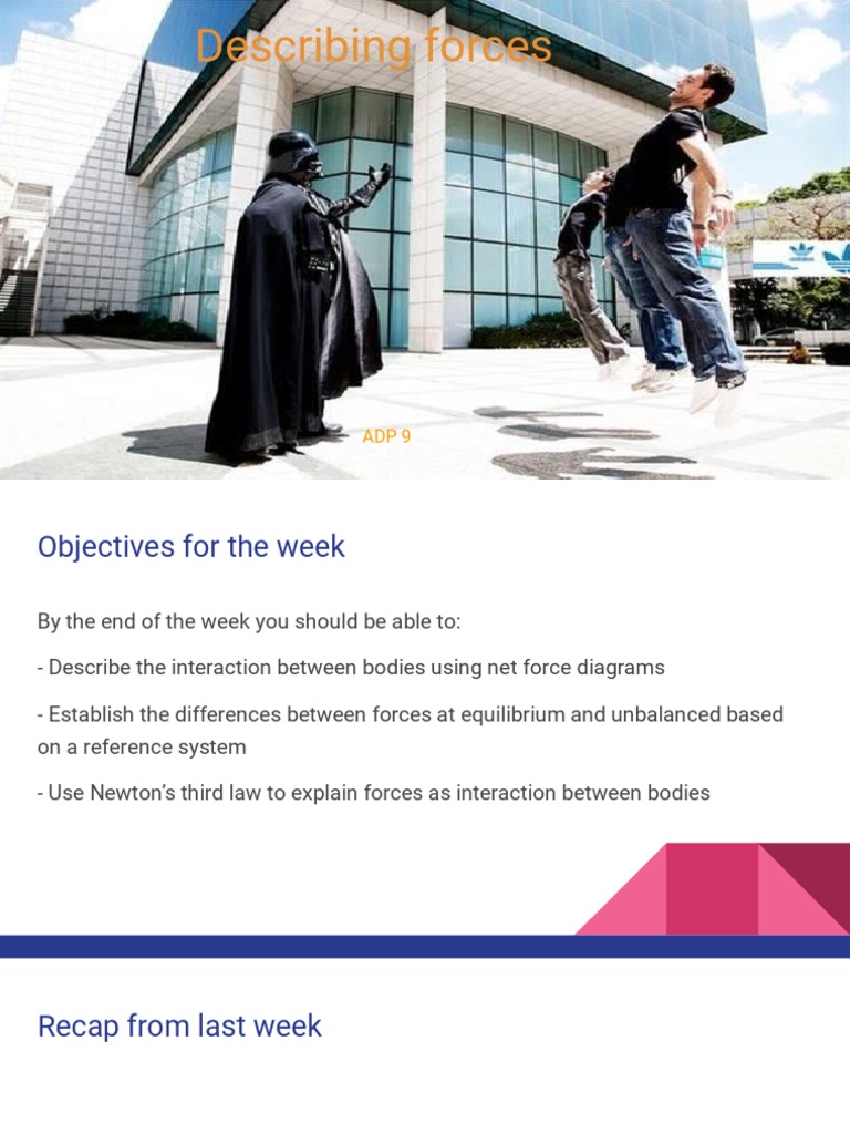 Describing Forces Grade 9 PDF