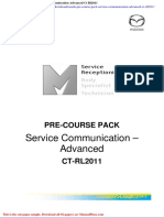 Mazda Pre Course Pack Service Communication Advanced CT Rl2011