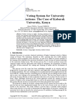 Electronic Voting System For University Student Elections The Case of Kabarak University Kenya