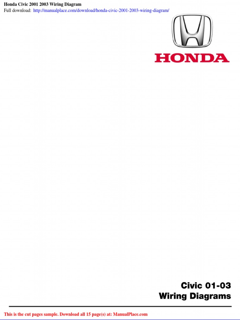 Honda Civic 2001 2003 Wiring Diagram | PDF