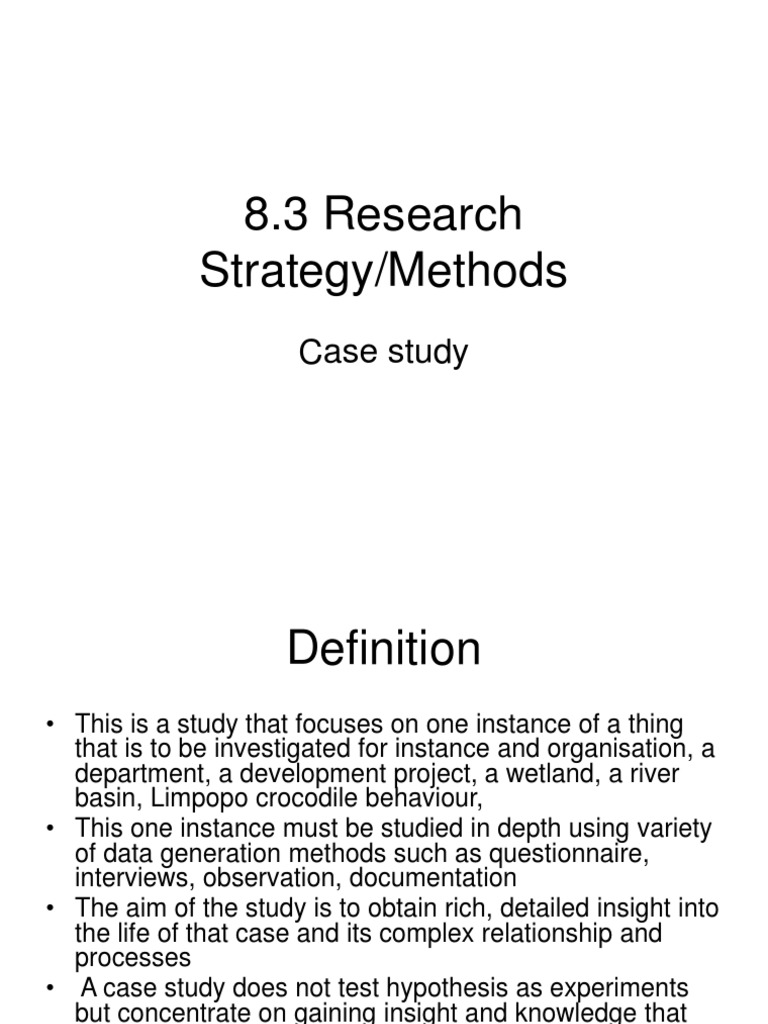 8.3 Research Methods Case Study | PDF | Case Study | Theory