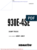 Komatsu Dump Truck 930e 4s3 Shop Manual