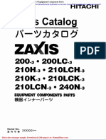 Hitachi Hydraulic Excavator Zaxis 200 3 Equipment Component Parts