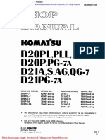 Komatsu Crawler Loader d21s 7 Shop Manual