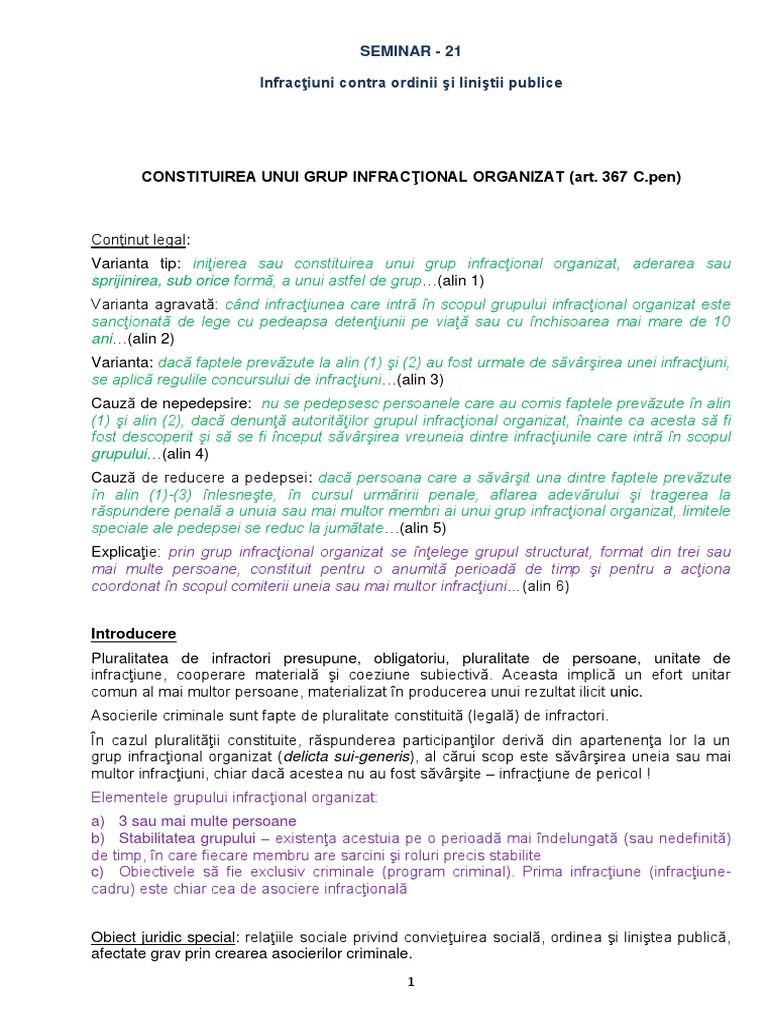 Infractiuni Ordine Si Liniste Publica | PDF